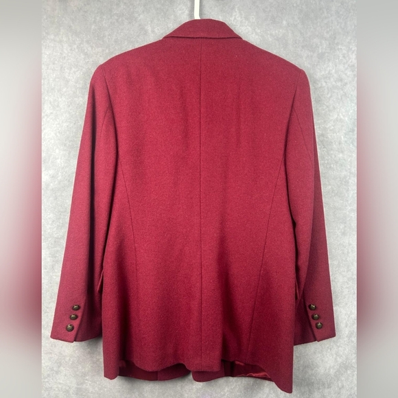 TALBOTS Burgundy Camel Hait Coat Blazer Woman Size 10 - Picture 2 of 9